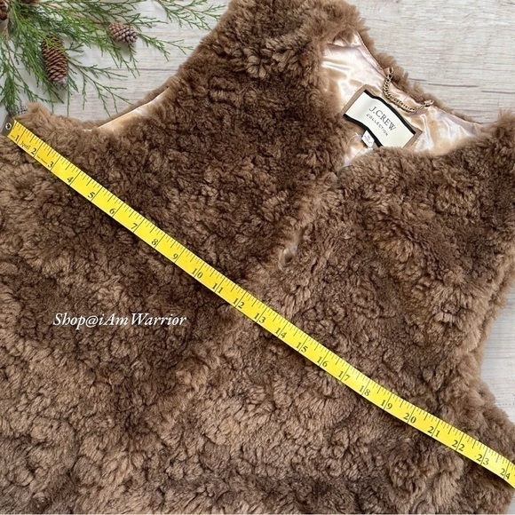 J.Crew Collection faux Sherpa long sleeveless vest *shop@iamwarrior - Picture 6 of 8